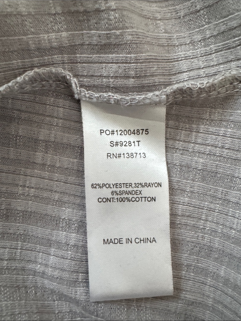 Doe & Rae Ruffle-Front Long Sleeve Top - grey - Picture 4 of 5